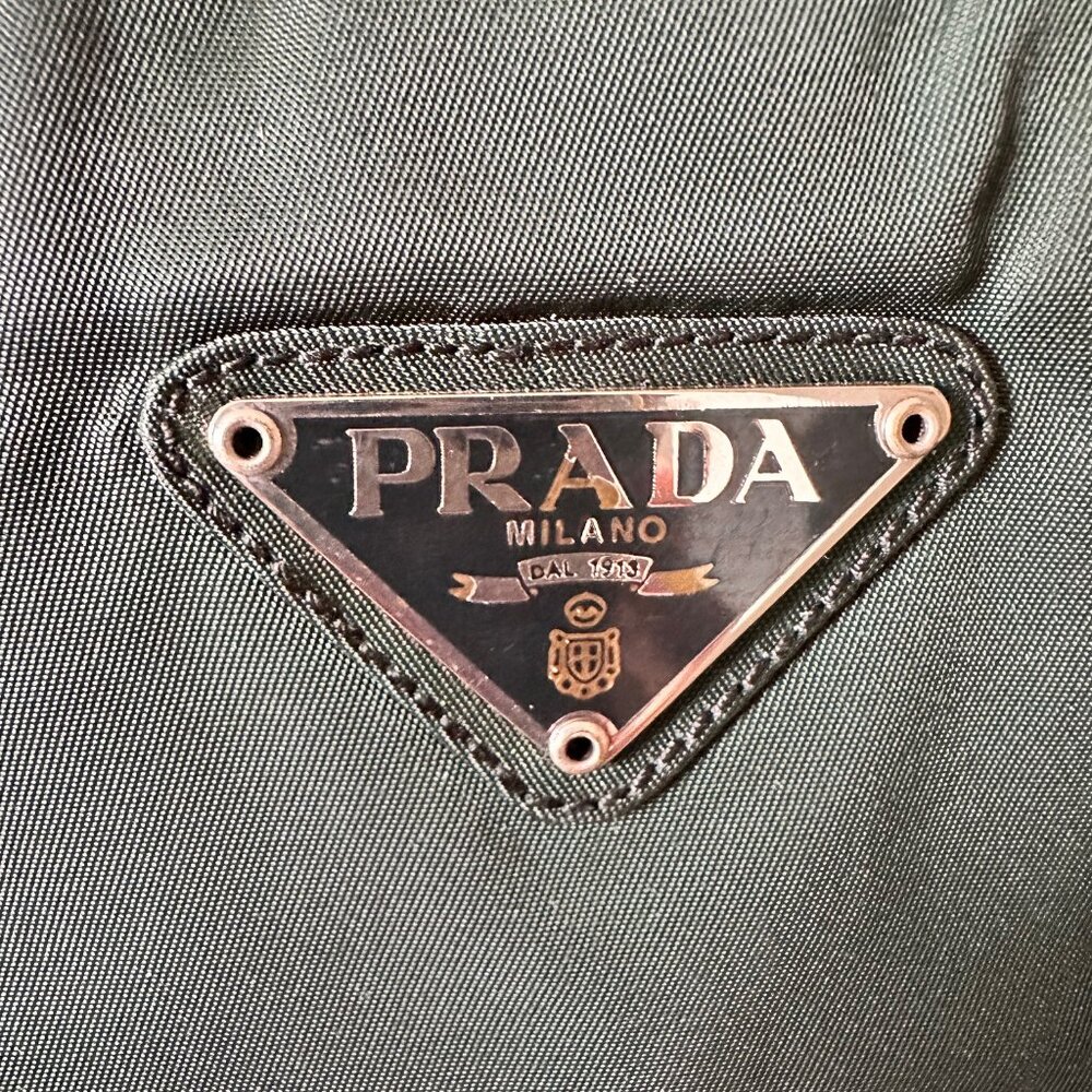 PRADA Nylon Tote Shoulder Bag with Nylon Pouch - EUC - Picture 7 of 11